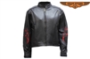 Womens Leather Motorcycle Jacket With Flames