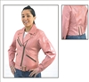 Womens Pink Leather Jacket