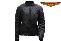 Womens Nylon Jacket With Embroidered Design