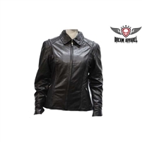 Womens Cowhide  Motorcycle Leather Jacket