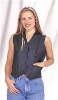 Womens Motorcycle Vest With Stylish Braid