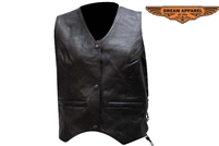 Womens Plain Leather Vest