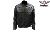 Mens Racer Jacket with Reflector Stripes