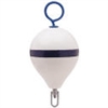 Polyform Mooring Buoy with Stainless Steel 17" Diameter White Blue Stripe