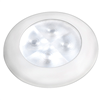 Hella Marine Slim Line LED 'Enhanced Brightness' Round Courtesy Lamp - White LED - White Plastic Bezel - 12V