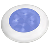 Hella Marine Blue LED Round Courtesy Lamp - White Bezel - 24V