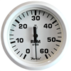 Faria Dress White Series Tachometer, 6000 RPM Gas Inboard, I/O 33103