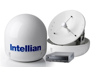 Intellian i6P TV System with 23.6" Reflector & Auto Skew Sky Mexico/Europe System Quad LNB, B4-619Q (Truck Freight)