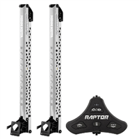 Minn Kota Raptor Bundle Pair - 10' Silver Shallow Water Anchors with Active Anchoring & Footswitch Included