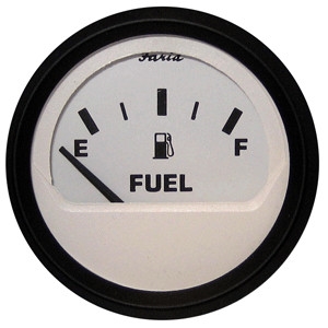 Faria Euro White 2" Fuel Level Gauge (E-1/2-F) Gp9358 12901