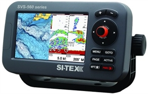 SITEX SVS-560CF Chartplotter & Fishfinder - 5" Color Screen with Internal GPS & Navionics+ Flexible Coverage