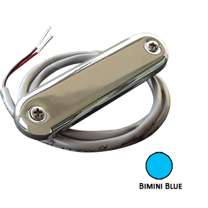 Shadow-Caster Courtesy Light with 2' Lead Wire - 316 Stainless Steel Cover - Bimini Blue - 4-Pack