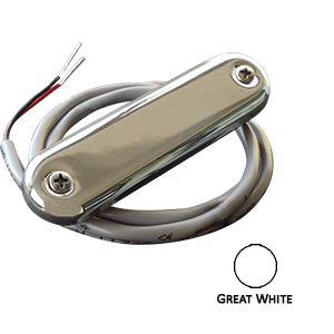 Shadow-Caster Courtesy Light with 2' Lead Wire - 316 Stainless Steel Cover - Great White - 4-Pack