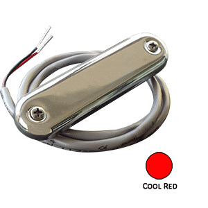 Shadow-Caster Courtesy Light with 2' Lead Wire - 316 Stainless Steel Cover - Cool Red - 4-Pack