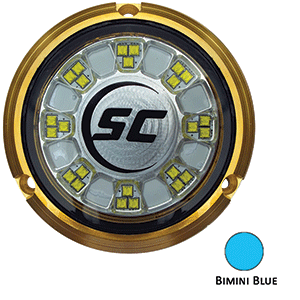 Shadow-Caster SCR-24 Bronze Underwater Light, 24 LEDs, Bimini Blue