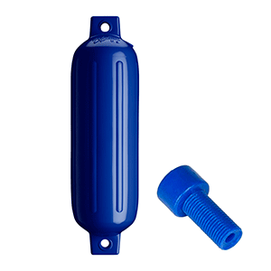 Polyform G-3 Twin Eye Fender 5.5" x 19" - Cobalt Blue with Air Adapter