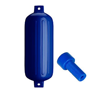 Polyform G-6 Twin Eye Fender 11" x 30" - Cobalt Blue with Air Adapter