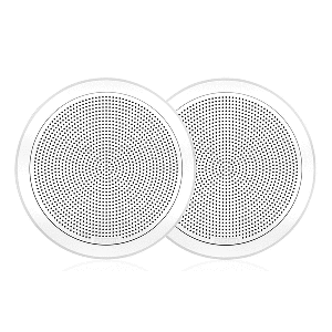 Fusion FM-F65RW FM Series 6.5" Flush Mount Round Marine Speakers - White Grill - 120W