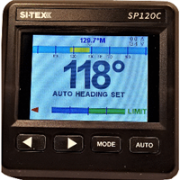 SI-TEX SP120 Color System with Rudder Feedback & Remote Mechanical Drive 1994& Mercury I/O, Volvo Gas, SP120C-RF-5