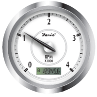 Faria Newport SS 4" Tachometer with Hourmeter for Diesel with Magnetic Pick-Up - 4000 RPM