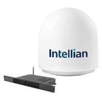 Intellian FB500 Inmarsat Fleet Broadband Maritime Terminal with 19" Rack Mount BDU