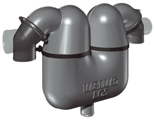 VETUS Exhaust Gas Separator with 2 3/8" Rotating Connections & 2" Drain