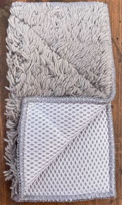 Goosie Grey ShaggieÂ® Boss by Janey Lynn's Designs.  The super soft multipurpose cloth that goes with EVERY decor.