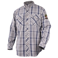 AR/FR Cotton Work Shirt, Blue Plaid # WF2110-PB