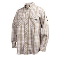 Black Stallion AR/FR Cotton Work Shirt, Khaki Plaid # WF2110-PK