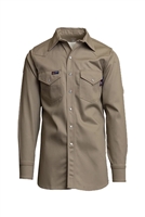 Khaki Flame Retardant Indura Shirt-9 oz #Laps-INK