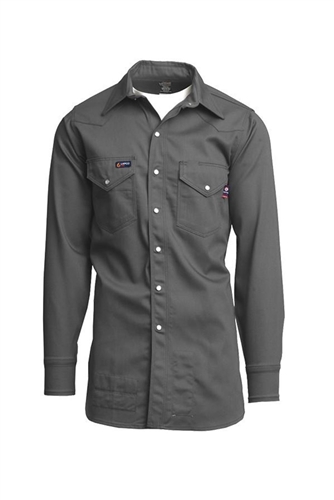 Grey 7 OZ. Grey Flame Retardant Shirt #Lapco-IGR7WS