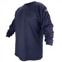 FTL6-NVY Flame-Resistant Cotton Long-Sleeve T-Shirt, Navy