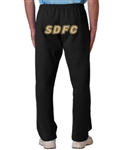 Open-Bottom Sweatpants with Design on Back