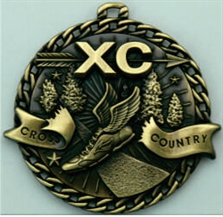 Cross Country Medal Gold 2 inches