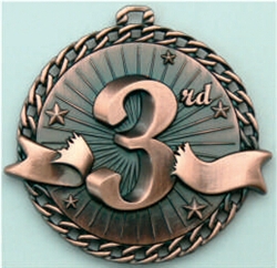 3rd Place Medal Bronze 2 inches