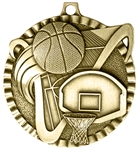 Basketball Medal Gold 2 inches