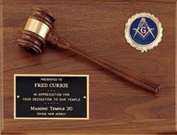 Walnut Plaque with gavel