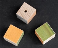 Maple Colored Hardwood 1.25"x1.25" Cubes 3pkg