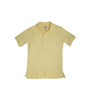 French Toast Flower Button Girls Knit Polo with Picot Collar