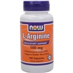 L-Arginine 500 mg capsules (100 ct)