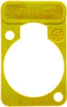 NEUTRIK DSS-YELLOWColored labeling plate for all "D" Series size Receptacles -Yellow