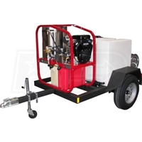 Hot2Go Professional 4000 PSI (Gas - Hot Water) Pressure Washer Trailer w/ Honda Engine