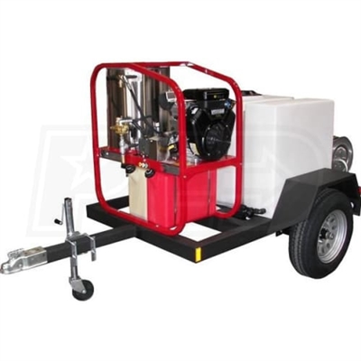 Hot2Go Professional 4000 PSI (Gas - Hot Water) Pressure Washer Trailer w/ Vanguard Engine