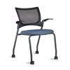 9to5 Seating - Bella Mesh/Mesh Back Four Leg Guest Chair with Casters - 1365