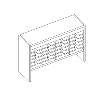 Mayline - Mailflow Systems - Sorter, Open Back with 9" Elevation