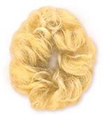 Human Hair Scrunchy in Pale Blonde