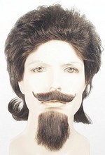 Wig, Mustache and Goatee Set
