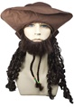 Johnny Depp, Hat Style Wig, Beard & Beads- Pirates Of The Caribbean