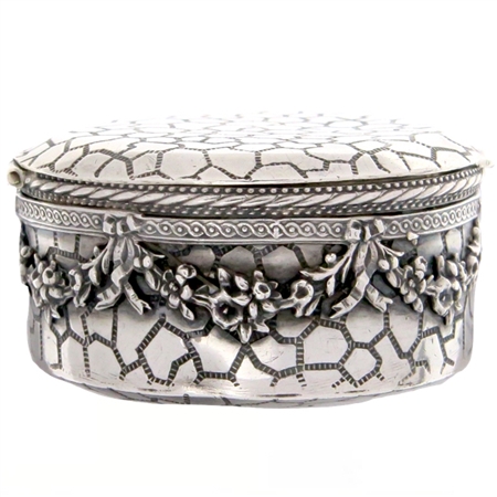 Extraordinary Sterling Silver Antique Patch Box