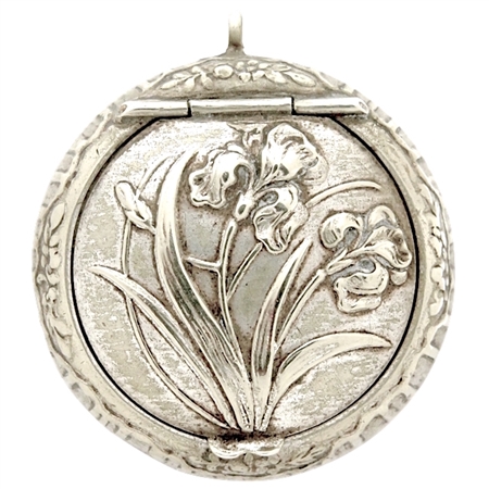 Sterling Silver Art Nouveau French Patch Box